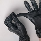 Перчатки виниловые, размер L, 100 шт/уп, цвет чёрный - Фото 2