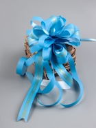 Бант-шар No6, цвет голубой (комплект 10 шт) - фото 21007500