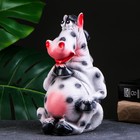 Копилка "Лошадь" белая в яблоко, 14х14х23см - фото 24698748