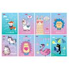 Блокнот А6, 24 листа, на скрепке, «Милые создания», обложка мелованная бумага, глянцевая ламинация, МИКС - Фото 1