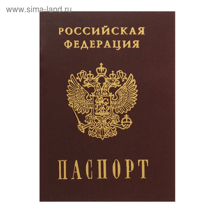 Записная книжка А6, 16 листов, "Паспорт. Россия", обложка мелованный картон, матовая ламинация, 3D-фольга, блок 80 г/м² - Фото 1