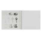 Тетрадь-скетчбук 210 x 210 мм, 60 листов на гребне "Тропические листья", твёрдая обложка, блок 120 г/м², с пошаговыми эскизами - Фото 2
