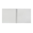 Тетрадь-скетчбук, 210 х 210 мм, 60 листов, на гребне, "Цветочная акварель", твёрдая обложка, блок 120 г/м², с пошаговыми эскизами - фото 24209110