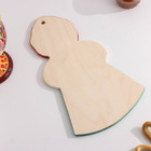 Доска разделочная «Девочка», городецкая роспись, 18х31 см - фото 25403673