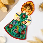 Доска разделочная «Девочка», городецкая роспись, 18х31 см - фото 25403674