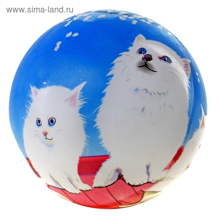 Мяч детский "Котята", диаметр - 25 см, 80 гр, микс - Фото 1