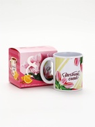 Подарочный набор «С 8 Марта»: чай апельсин с шоколадом, 50 г, кружка 300 мл  (артикул 4539834)  большой выбор товаров оптом и в розницу по низким ценам с доставкой