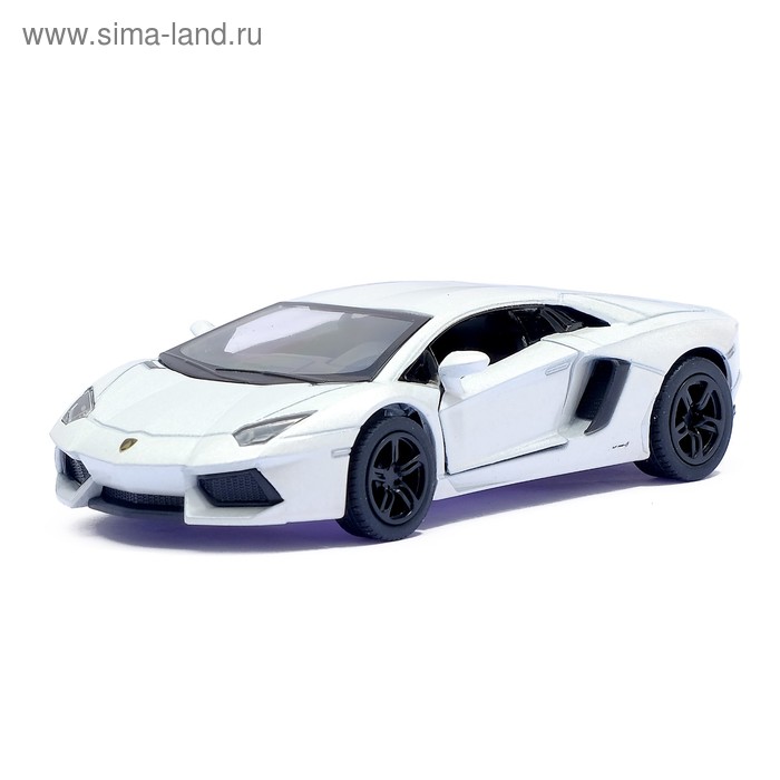 Машина металлическая Lamborghini Aventador LP 700-4, 1:38, открываются двери, инерция, цвет белый - Фото 1