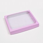 Коробка сборная, крышка-дно, с окном, сиреневая, 26 х 21 х 4 см - Фото 2