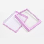 Коробка сборная, крышка-дно, с окном, сиреневая, 26 х 21 х 4 см - Фото 3
