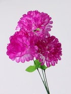 Цветы искусственные "Гвоздика трио" 11*58 см, бело-сиреневый - фото 809151087