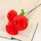 Цветы искусственные "Гвоздика трио" 11х58 см, красный - фото 10757186