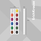 Акварель медовая ErichKrause Basic, 12 цветов, без кисти, пластик, картонный пенал - Фото 5