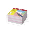 Блок бумаги для записей ErichKrause, 9 x 9 x 5 cм, плотность 80 г/м2, люкс, белый/розовый - Фото 1