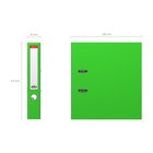 Папка–регистратор с арочным механизмом ErichKrause Neon, 50 мм, А4, зелёная - фото 9051219