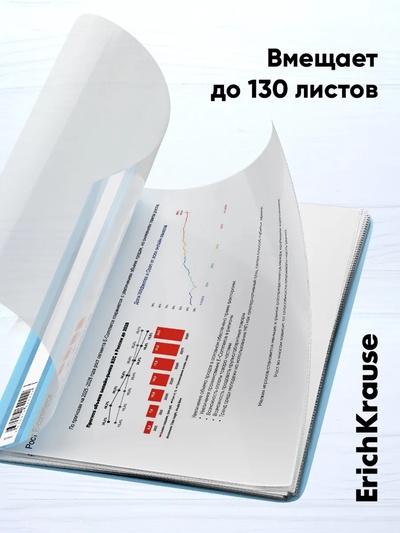 Папка-скоросшиватель А4 ErichKrause Fizzy Pastel, МИКС