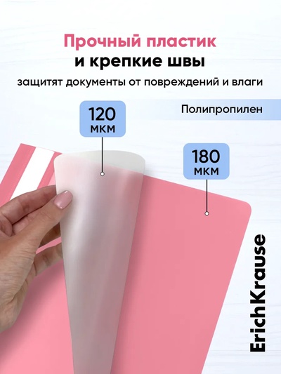 Папка-скоросшиватель А4 ErichKrause Fizzy Pastel, МИКС