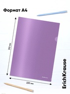 Папка-уголок А4, 180 мкм, ErichKrause Glossy Vivid, полупрозрачная, микс - Фото 6