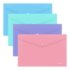Папка-конверт на кнопке А4, 180 мкм, ErichKrause Diagonal Pastel, с тиснением, непрозрачная, микс - Фото 2