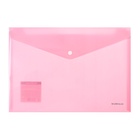 Папка-конверт на кнопке А4, 180 мкм, ErichKrause Diagonal Pastel, с тиснением, непрозрачная, микс 4732320 - фото 8288937