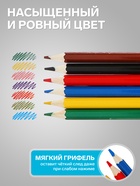 Карандаши цветные «Луч», 6 цветов, заточенные, шестигранные - Фото 3