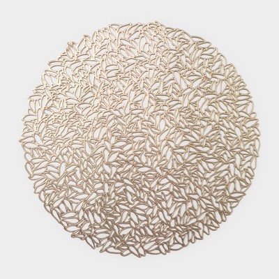 Салфетка сервировочная на стол «Манифик», d=38 см, золотая