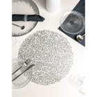 Салфетка сервировочная на стол «Манифик», d=38 см, цвет серебряный - Фото 7