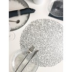 Салфетка сервировочная на стол «Манифик», d=38 см, цвет серебряный - Фото 8