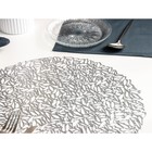 Салфетка сервировочная на стол «Манифик», d=38 см, цвет серебряный - Фото 9