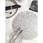 Салфетка сервировочная на стол «Манифик», d=38 см, цвет серебряный - Фото 2