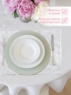 Салфетка сервировочная на стол Доляна «Листопад», 45×30 см, серебряная - Фото 2