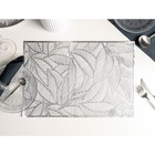 Салфетка сервировочная на стол Доляна «Листопад», 45×30 см, серебряная - Фото 3