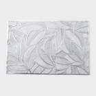 Салфетка сервировочная на стол Доляна «Листопад», 45×30 см, серебряная - Фото 4