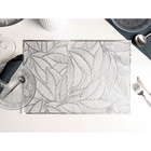 Салфетка сервировочная на стол Доляна «Листопад», 45×30 см, серебряная - Фото 9