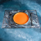 Салфетка сервировочная на стол Доляна «Листопад», 45×30 см, цвет серебряный - Фото 10