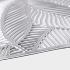 Салфетка сервировочная на стол Доляна «Листопад», 45×30 см, серебряная - Фото 11