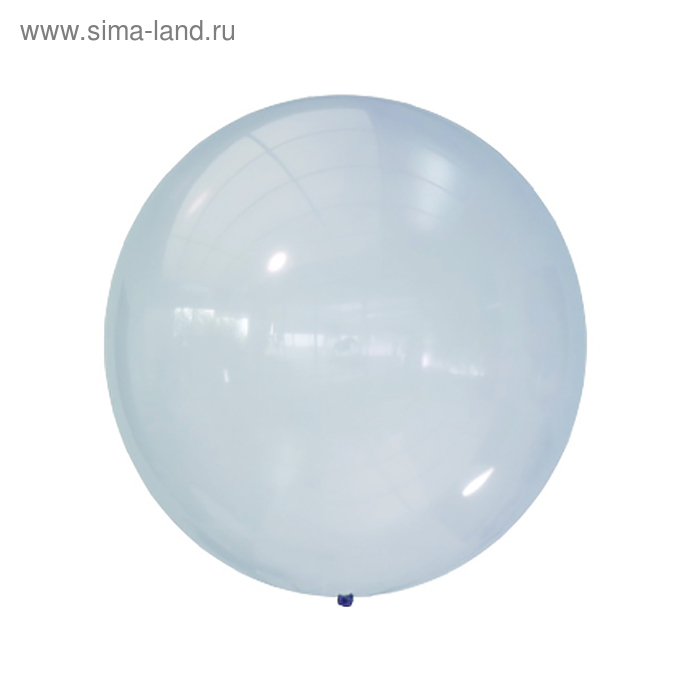Шар латексный 24" Bubble, кристалл, цвет голубой - Фото 1