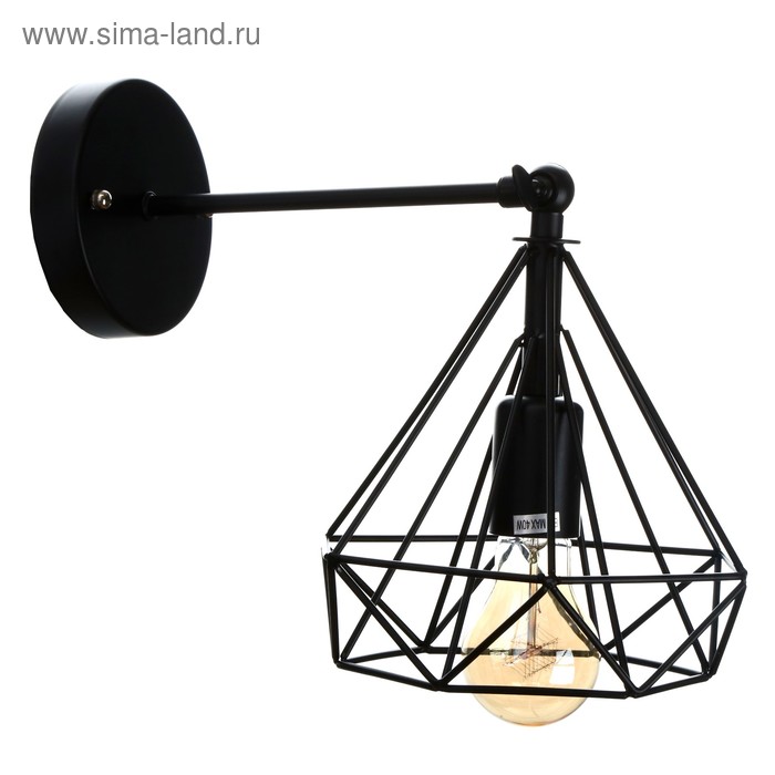 Бра «Блум» 1×40 Вт E27 черный 25×20×25 см