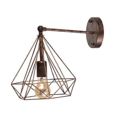 Бра «Блум» 1×40 Вт, E27, чёрный-золото, 25×20×25 см