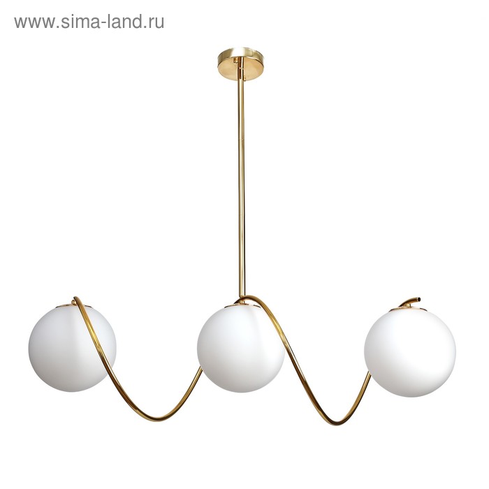 Люстра «Спираль» 3×40 Вт E27 золото 20×80×90 см BayerLux