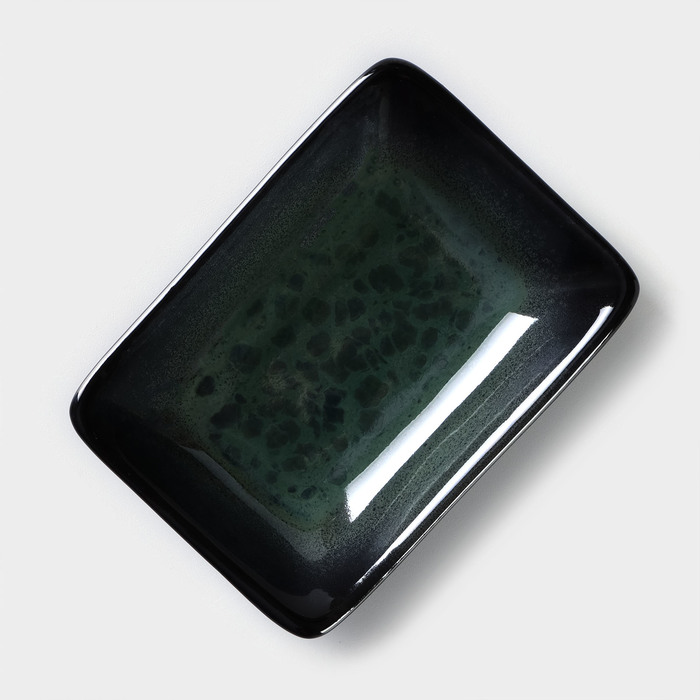 Соусник фарфоровый под соевый соус Verde notte, 50 мл, 9,5×7 см - фото 1882019054