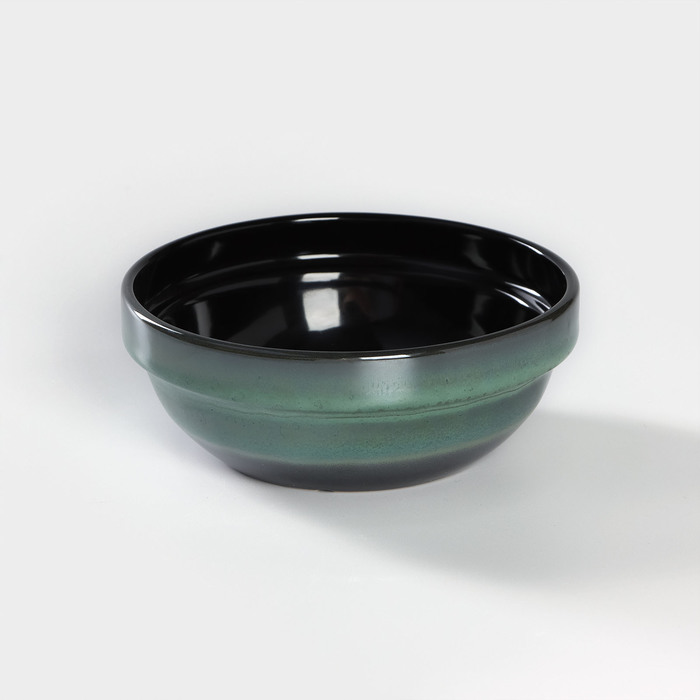 Тарелка Хорекс Verde notte, 600 мл, d=15.5 см, фарфор, зелёная - Фото 1