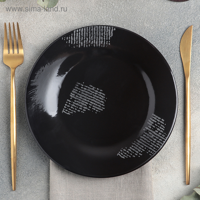 Тарелка Gazzetta nero, d=20 см - Фото 1