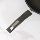 Сковорода «Гранит ВОК», d=28 см, стеклянная крышка, антипригарное покрытие, цвет тёмно-серый - Фото 4