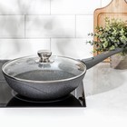 Сковорода - Вок Мечта «Гранит», 3.7 л, d=28 см, съёмная ручка, антипригарное покрытие, литой алюминий, серая - Фото 7