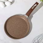 Сковорода Мечта блинная «Гранит Brown», d=22 см, пластиковая ручка, антипригарное покрытие, литой алюминий, коричневая - Фото 3