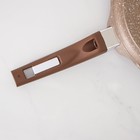 Сковорода блинная «Гранит Brown», d=24 см, пластиковая ручка, антипригарное покрытие, цвет коричневый - фото 4293470