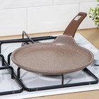 Сковорода блинная Мечта «Гранит Brown», d=24 см, пластиковая ручка, антипригарное покрытие, литой алюминий, коричневая - Фото 6