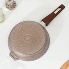 Сковорода «Гранит Brown», d=22 см, съёмная ручка, стеклянная крышка, антипригарное покрытие, цвет коричневый - Фото 5