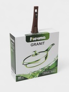 Сковорода Мечта «Гранит Brown», d=30 см, съёмная ручка, стеклянная крышка, антипригарное покрытие, литой алюминий, коричневая - Фото 12